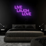 "Live Laugh Love" LED Neon Sign Schriftzug - NEONEVERGLOW