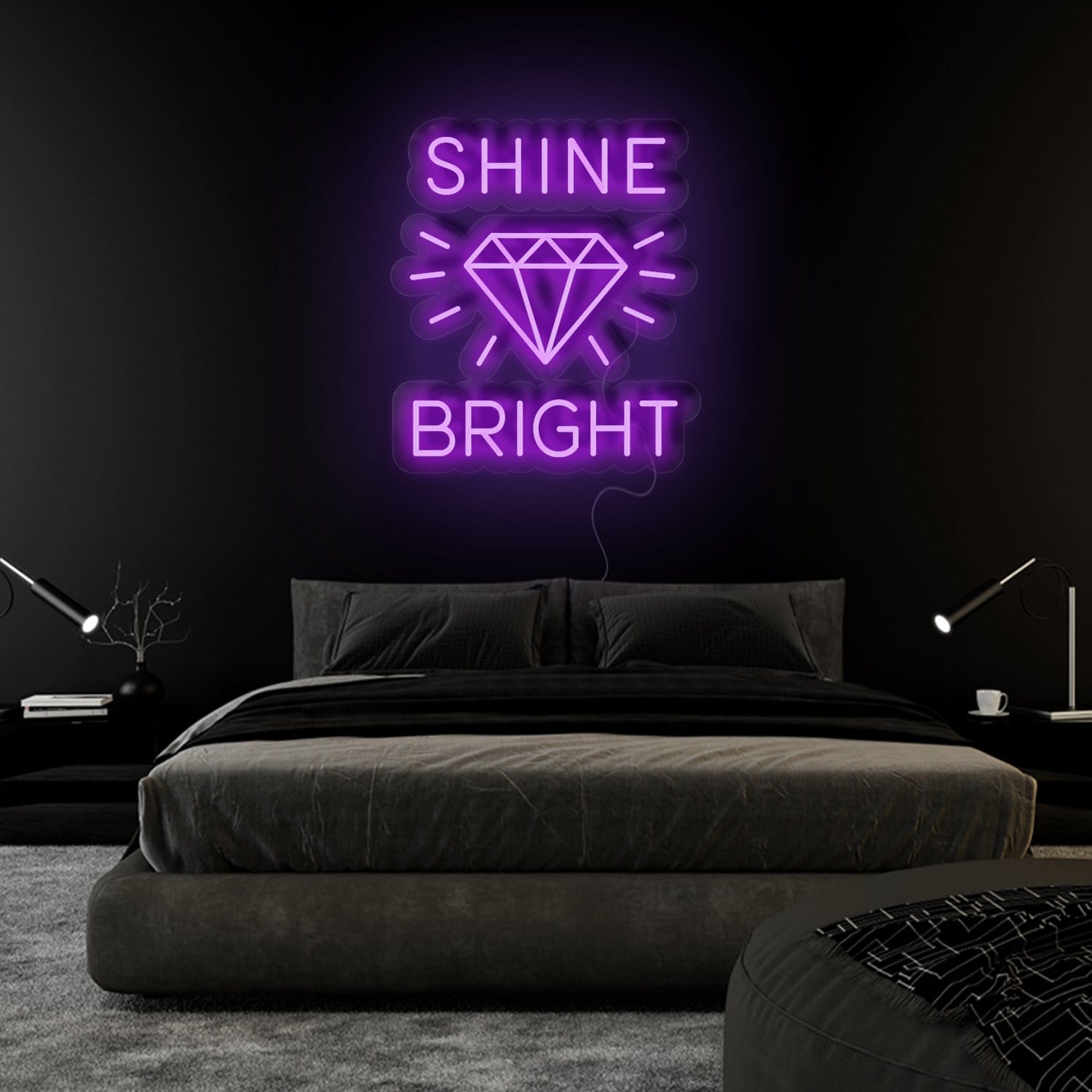 " Shine Bright like a Diamond" LED Neonschild Sign Schriftzug - NEONEVERGLOW