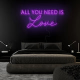 "All You Need is Love" LED Neon Sign Schriftzug - NEONEVERGLOW