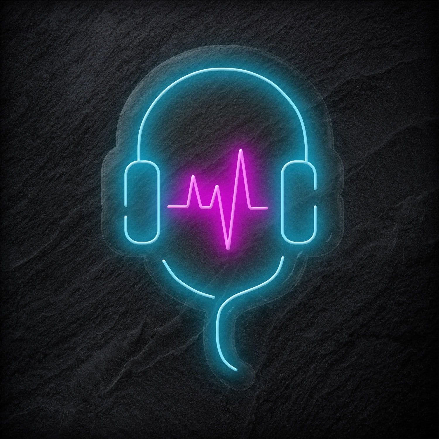 "Musik Kopfhörer" LED Neonschild - NEONEVERGLOW