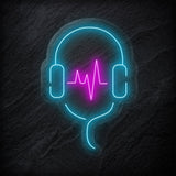 "Musik Kopfhörer" LED Neonschild - NEONEVERGLOW