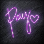 "Pray" LED Neonschild - NEONEVERGLOW