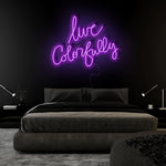 "Live Colorfully" LED Neonschild Sign Schriftzug - NEONEVERGLOW