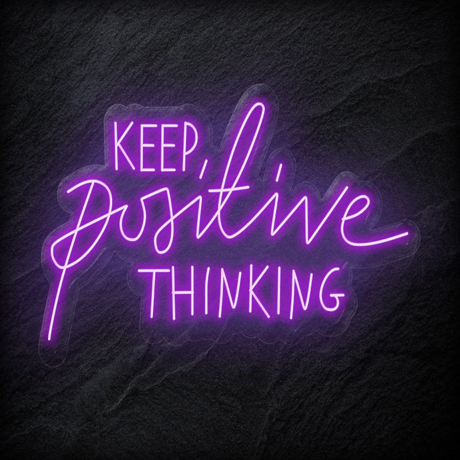"Keep Positive Thinking" LED Neonschild Sign - NEONEVERGLOW