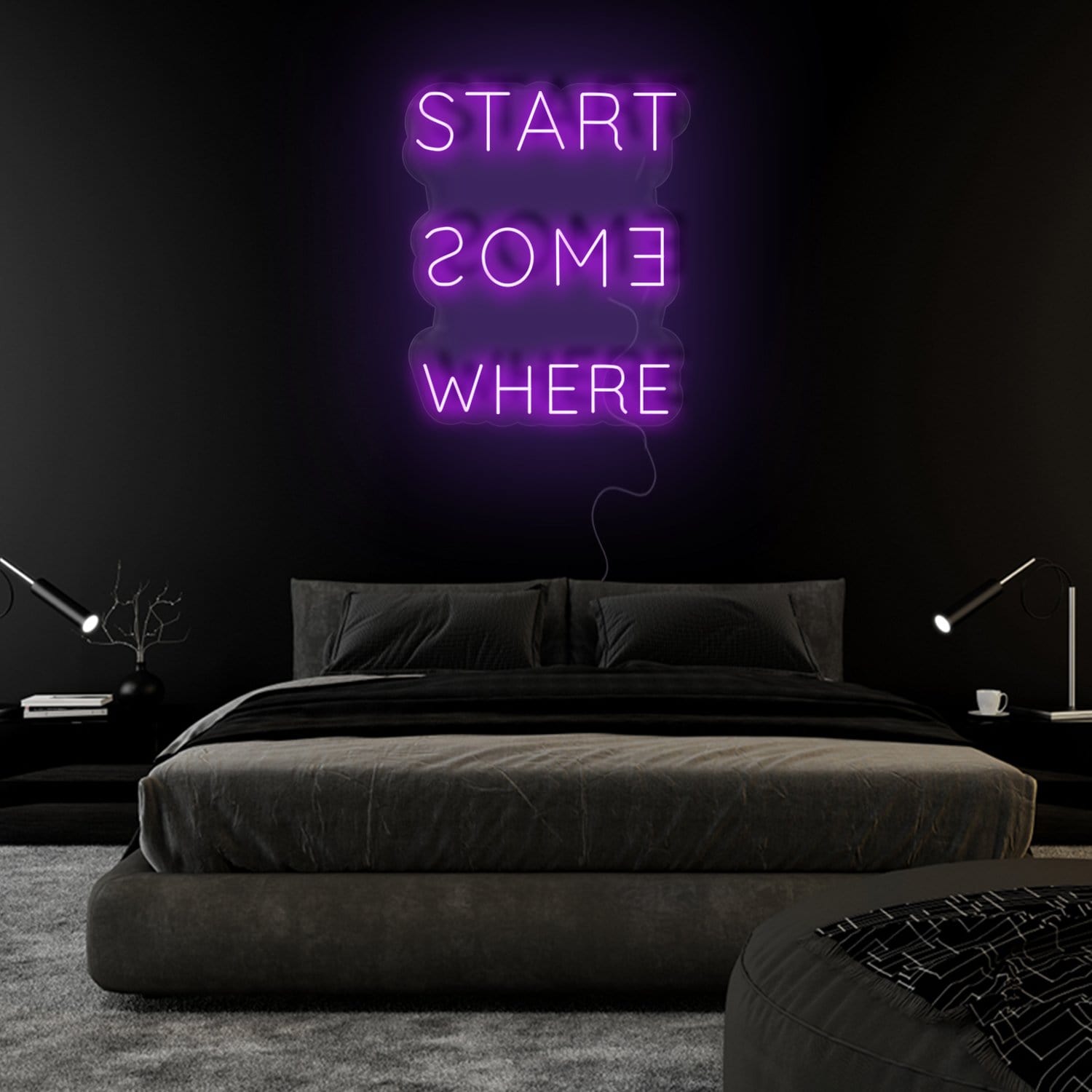 " Start Some Where" LED Neonschild Sign - NEONEVERGLOW