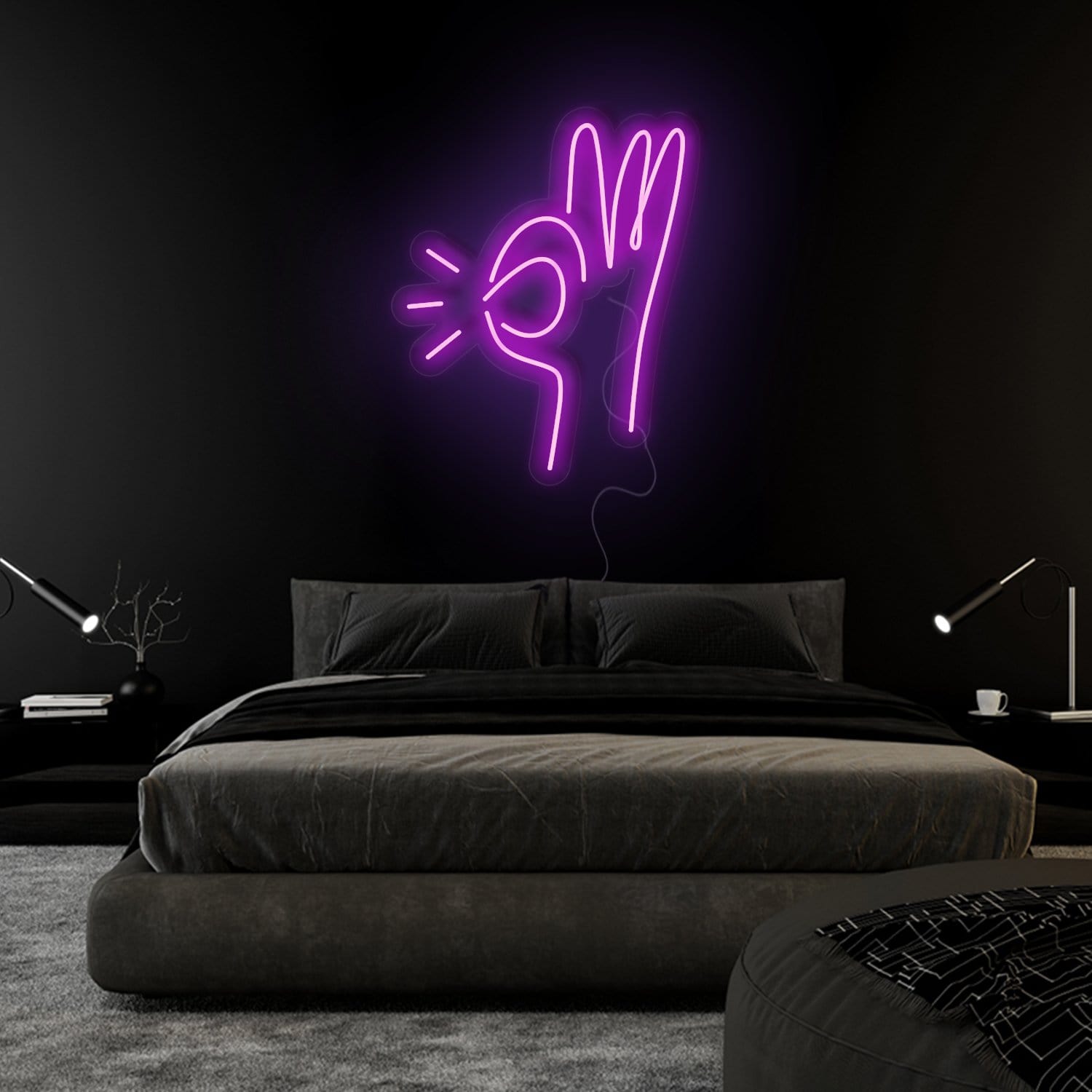 " Hand " LED Neonschild Sign Schriftzug - NEONEVERGLOW