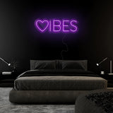 "Herz Vibes" LED Neonschild Sign - NEONEVERGLOW