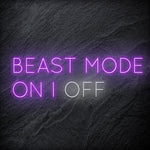 "Beast Mode On Off Fitness" LED Neon Sign Schriftzug - NEONEVERGLOW