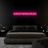 "Great Memories" LED Neon Sign Schriftzug - NEONEVERGLOW