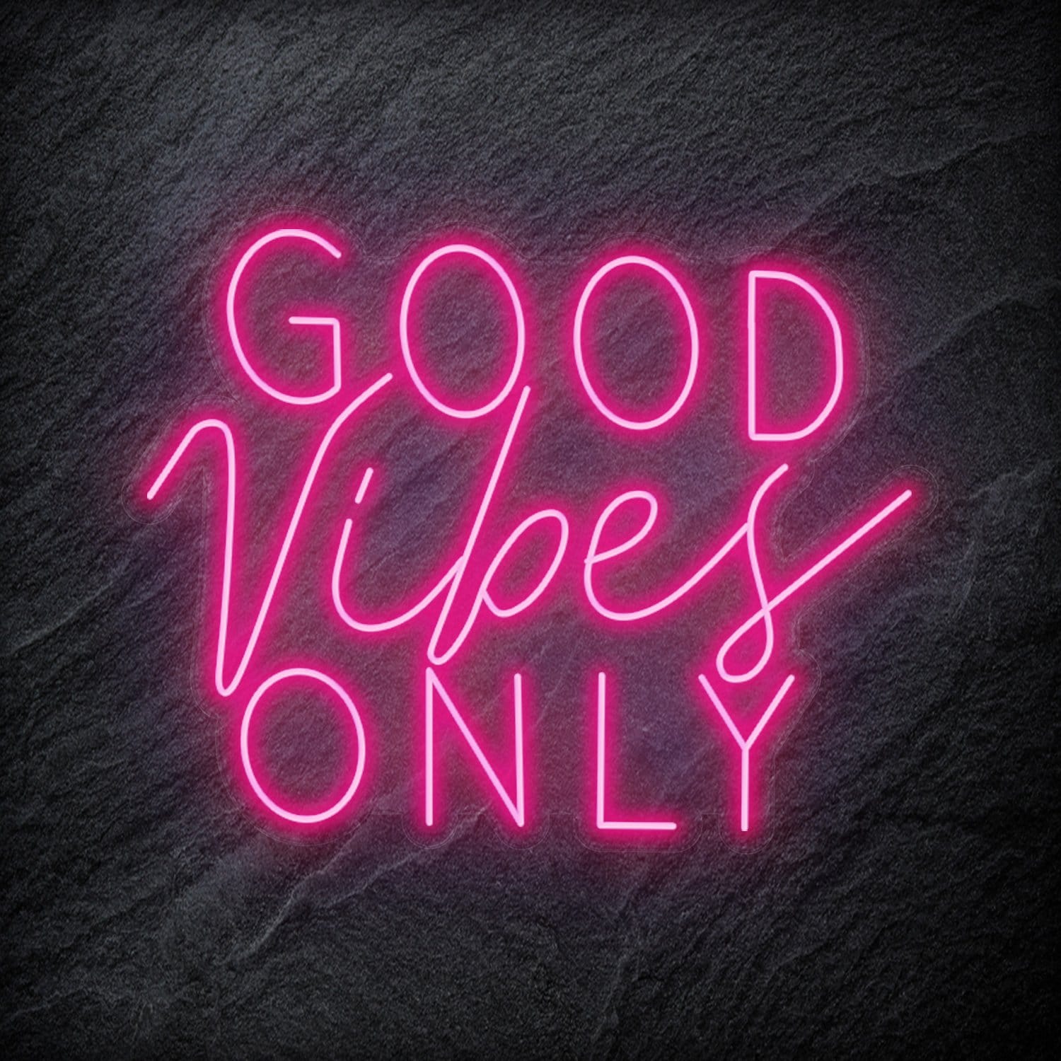 "Good Vibes Only" LED Neon Schriftzug Sign - NEONEVERGLOW