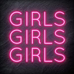 "Girls Girls Girls" LED Neon Schriftzug - NEONEVERGLOW