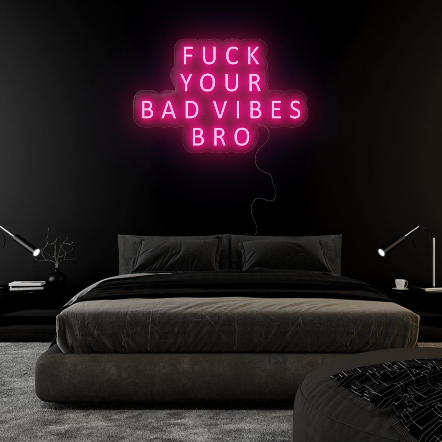 "Vibes Bro" LED Neon Sign Schriftzug - NEONEVERGLOW