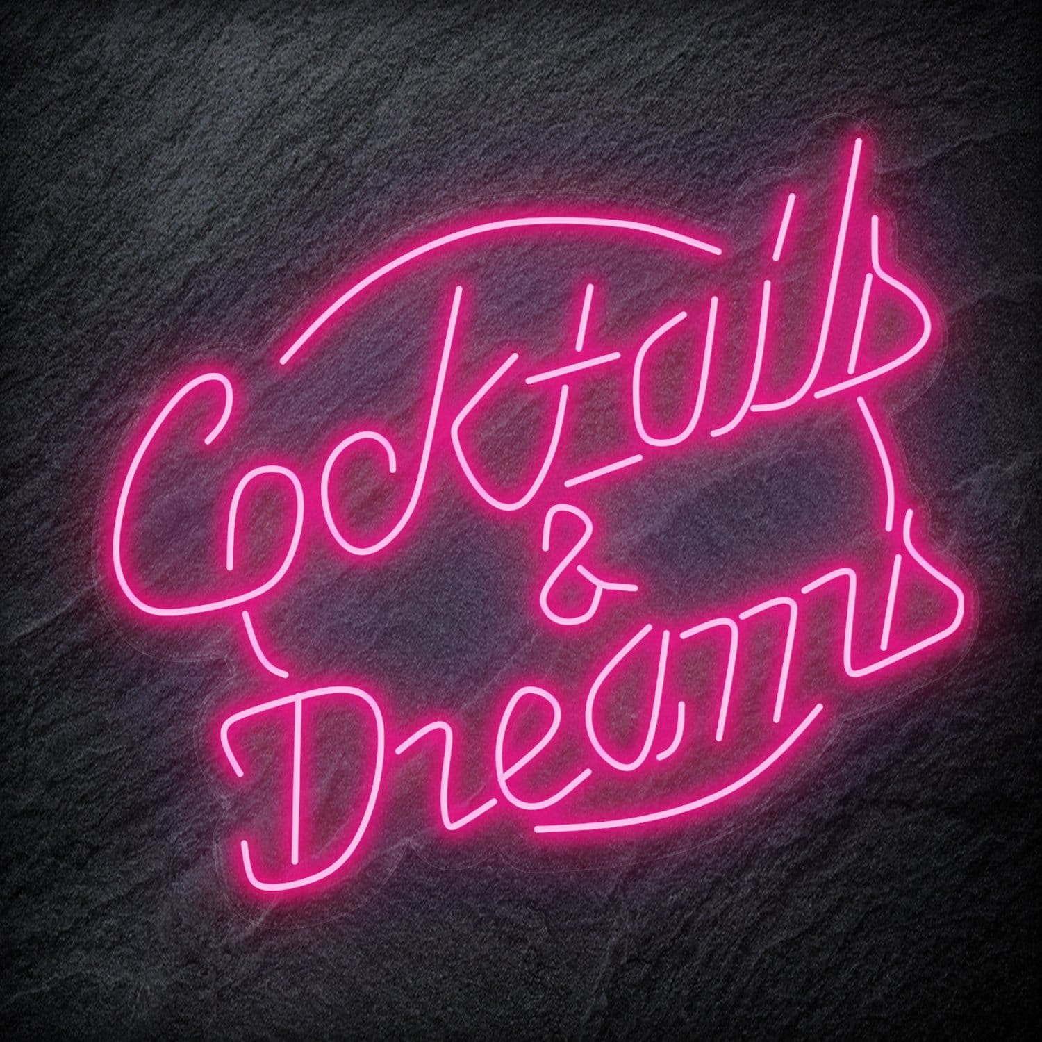 "Cocktails & Dreams" LED Neonschild Schriftzug Sign - NEONEVERGLOW
