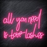 "All You Need is Lashes" LED Neon Schriftzug - NEONEVERGLOW