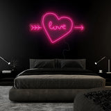 "Herz Heart Love" LED Neonschild Sign Schriftzug - NEONEVERGLOW