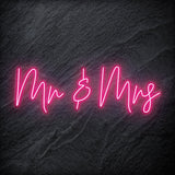 "Mr & Mrs"  LED  Neon Schriftzug Sign - NEONEVERGLOW