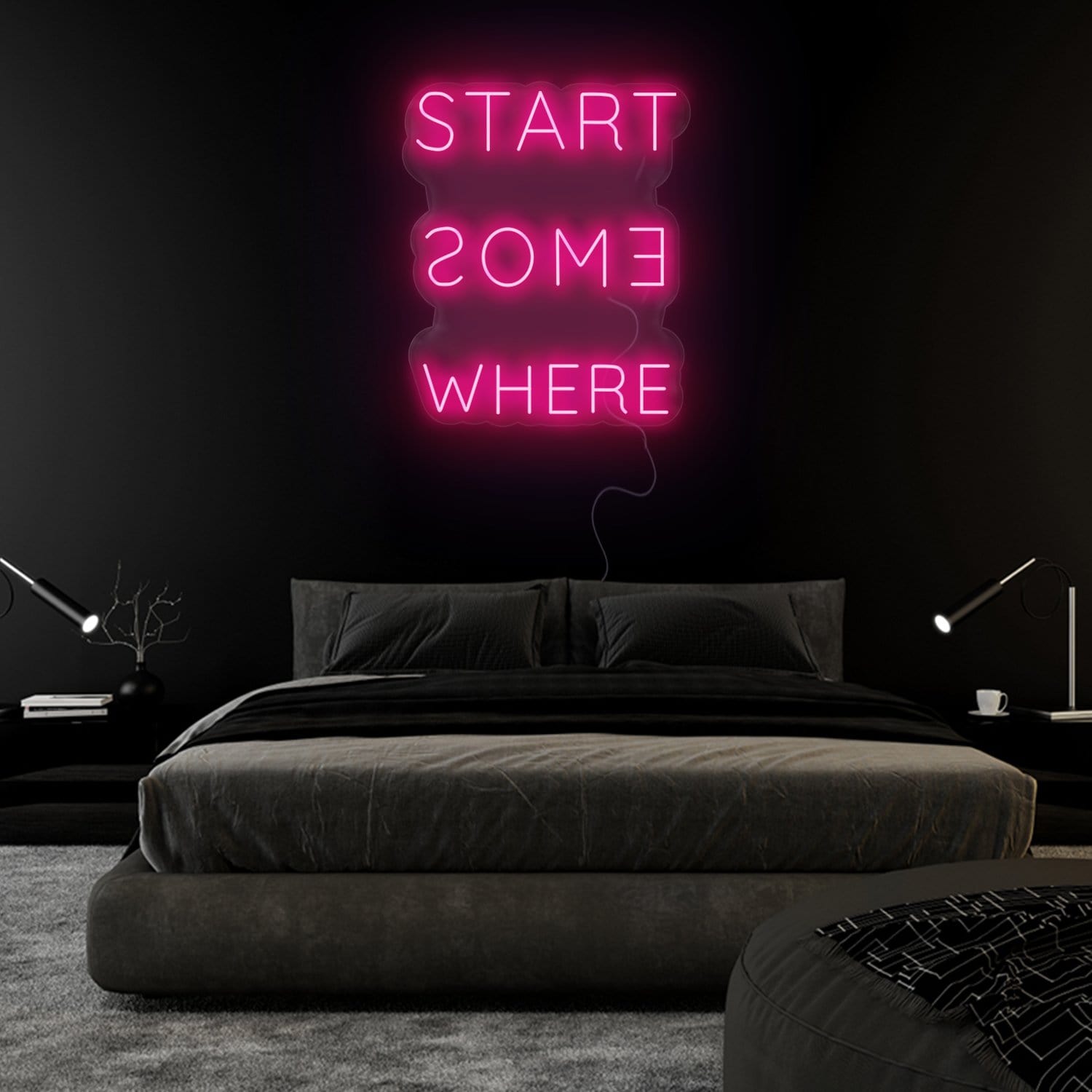 " Start Some Where" LED Neonschild Sign - NEONEVERGLOW