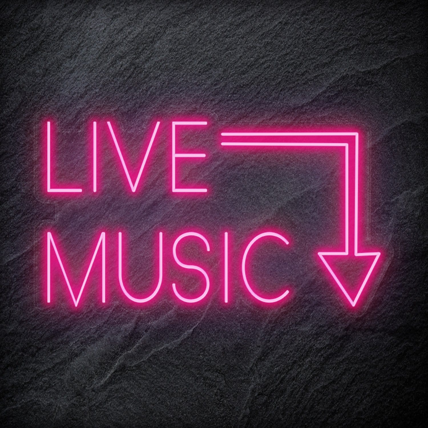 "Live Music" LED Neonschild Sign Schriftzug - NEONEVERGLOW