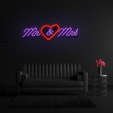 " Mr&Mrs " LED Hochzeit Neonschild Sign - NEONEVERGLOW