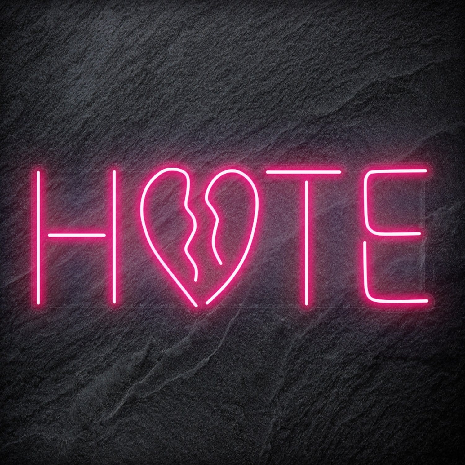 "Hate" LED  Neon Schriftzug Sign - NEONEVERGLOW