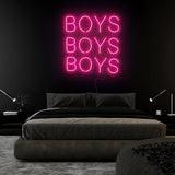 "Boys Boys Boys" LED Neon Sign Schriftzug - NEONEVERGLOW