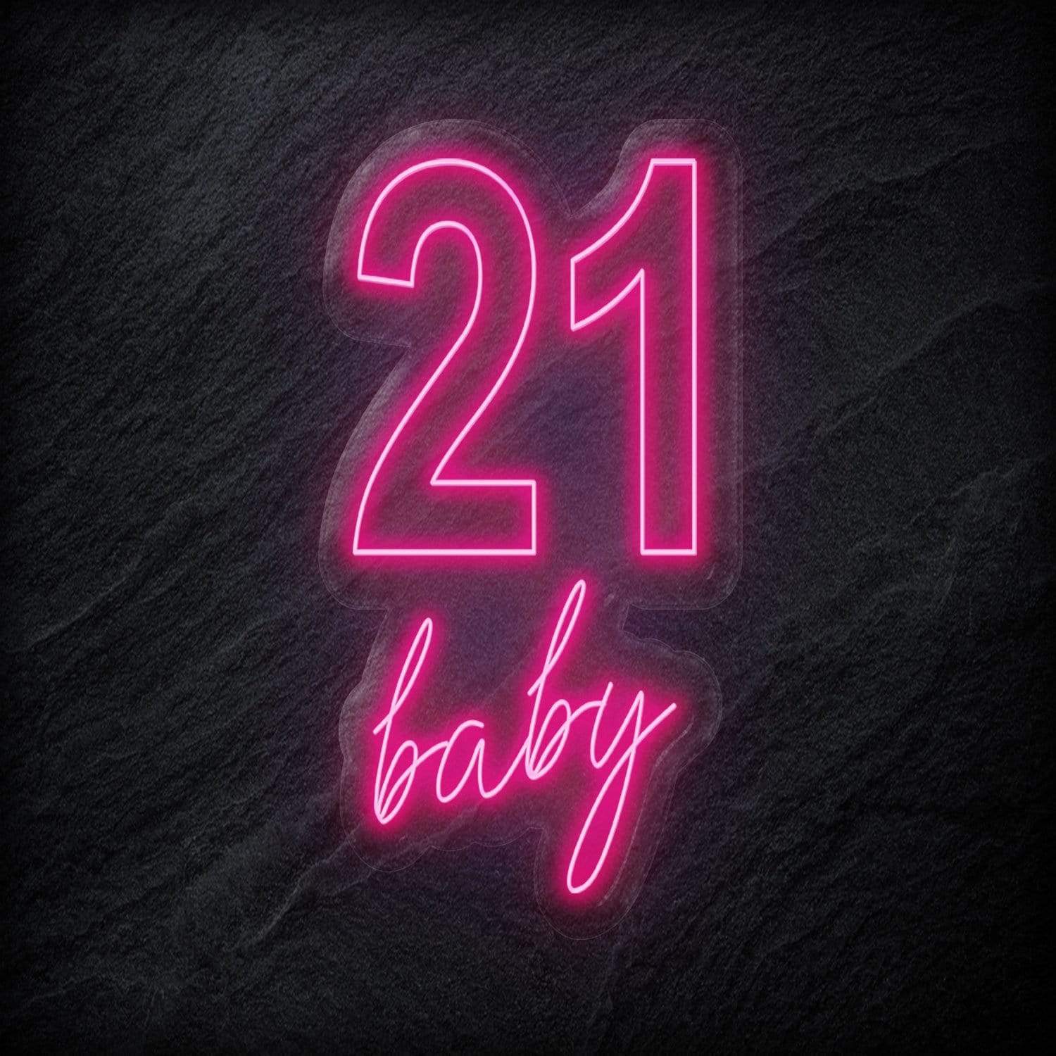 "21 Baby" LED Neon Sign Schriftzug - NEONEVERGLOW