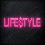 "Lifestyle" LED Neon Sign Schriftzug - NEONEVERGLOW