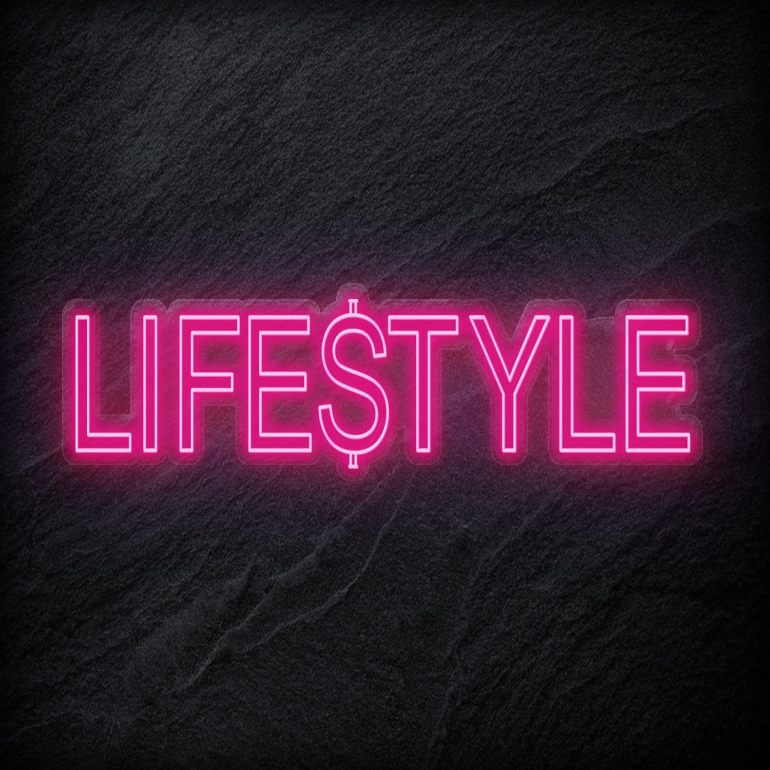 "Lifestyle" LED Neon Sign Schriftzug - NEONEVERGLOW