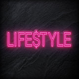 "Lifestyle" LED Neon Sign Schriftzug - NEONEVERGLOW