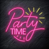 "Party Time" LED Neonschild Sign Schriftzug - NEONEVERGLOW