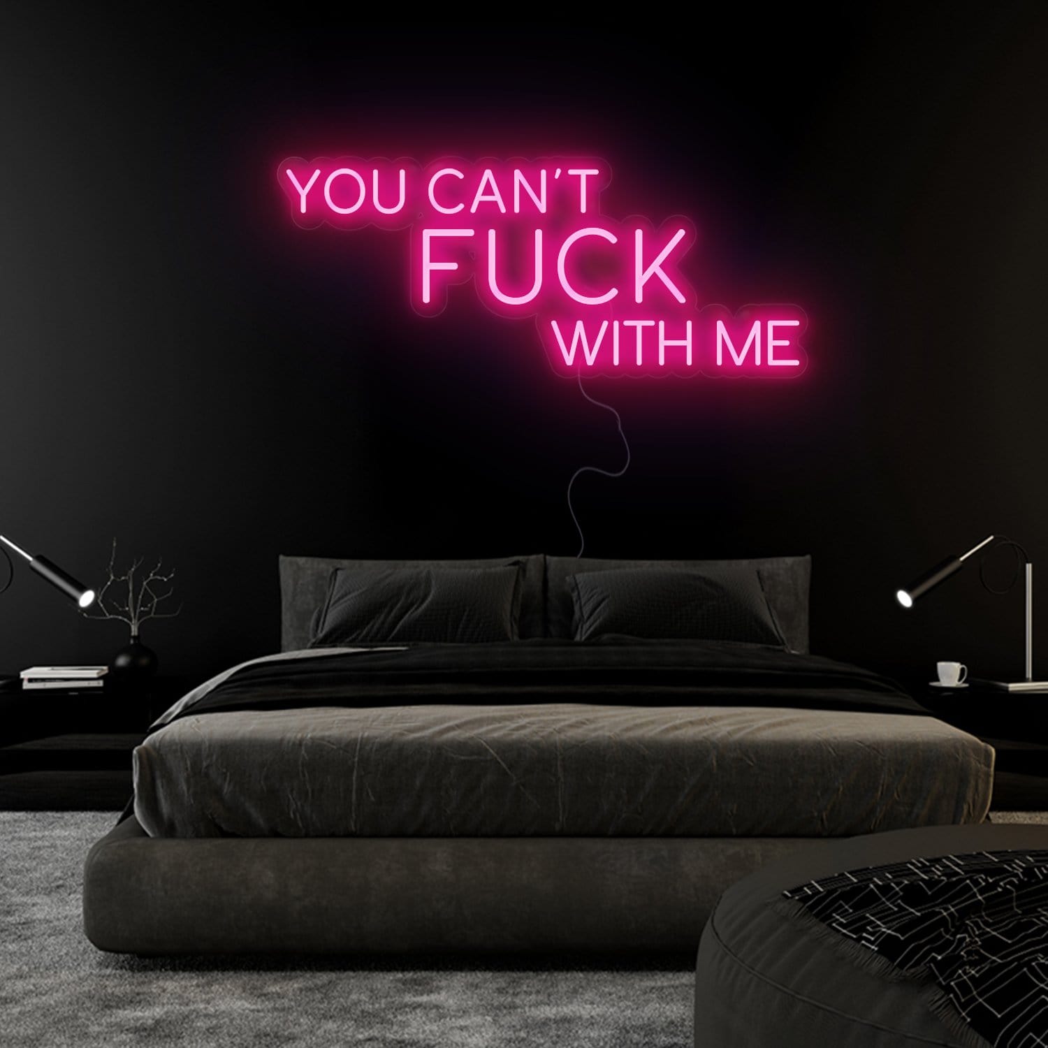 " You Can´t Fuck With Me" LED Neonschild Sign Schriftzug - NEONEVERGLOW