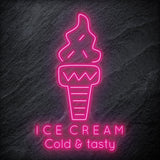"Ice Cream Cold & tasty" LED  Neonschild - NEONEVERGLOW