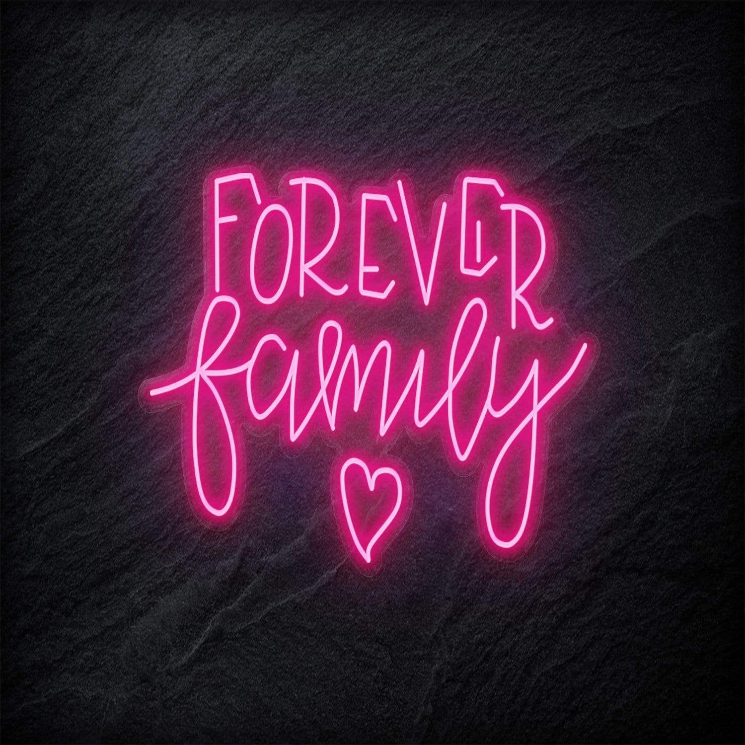 "Forever Family" LED Neonschild - NEONEVERGLOW