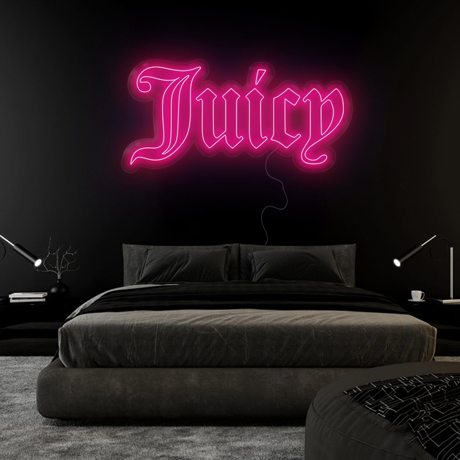 " Juicy" LED Neonschild Sign Schriftzug - NEONEVERGLOW