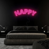 "Happy" LED  Neonschild Sign Schriftzug - NEONEVERGLOW