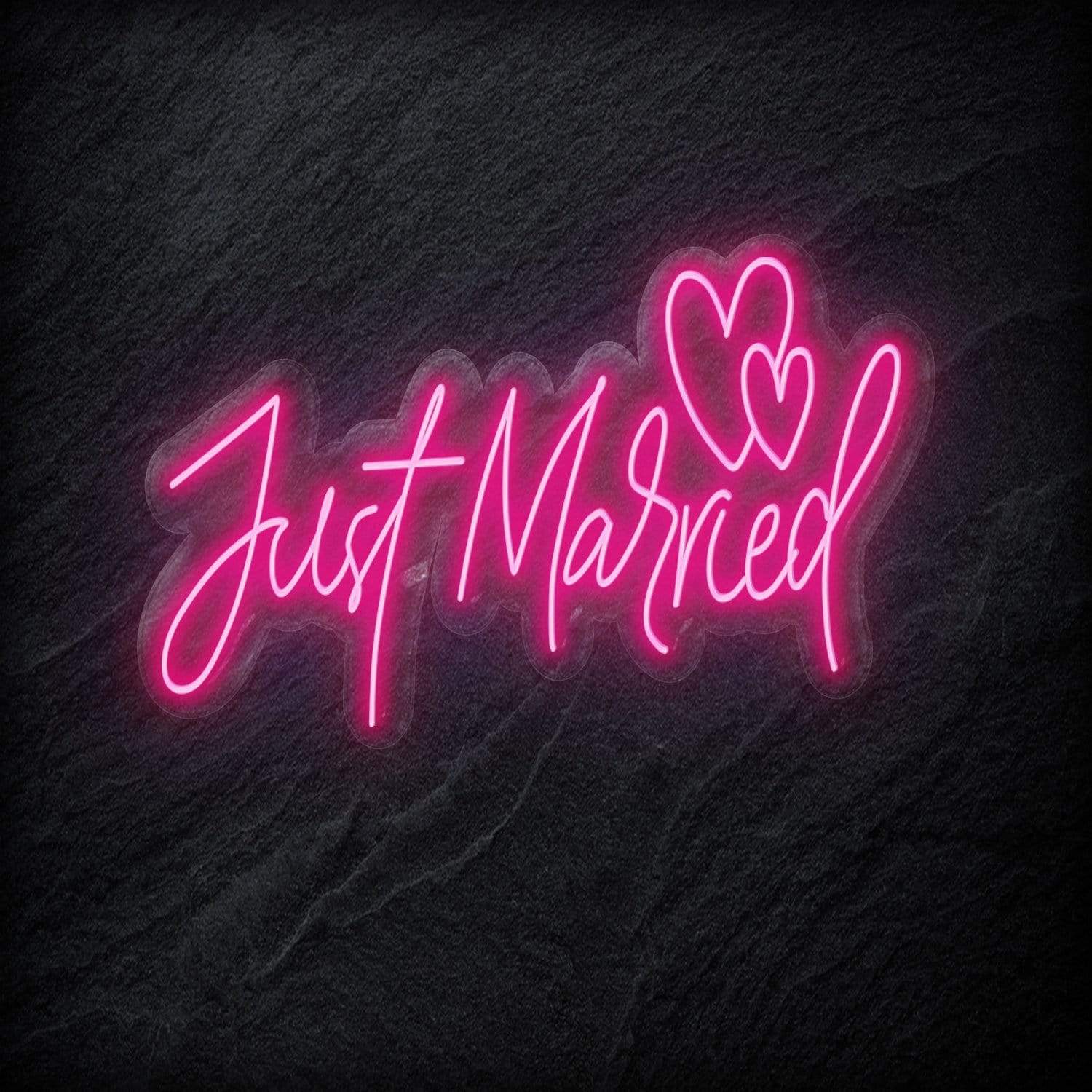 "Just Married" LED Neonschild - NEONEVERGLOW