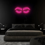 "Lashes" LED Neonschild Sign - NEONEVERGLOW