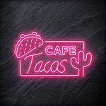 "Cafe Tacos" LED Neonschild - NEONEVERGLOW