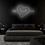"Herz Heart Love" LED Neonschild Sign Schriftzug - NEONEVERGLOW