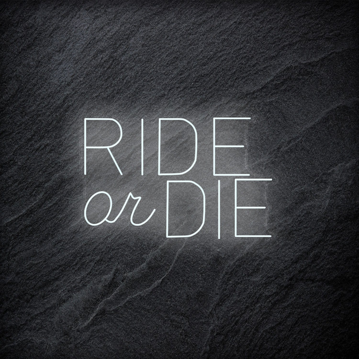" Ride Or Die" LED Neon Schriftzug - NEONEVERGLOW