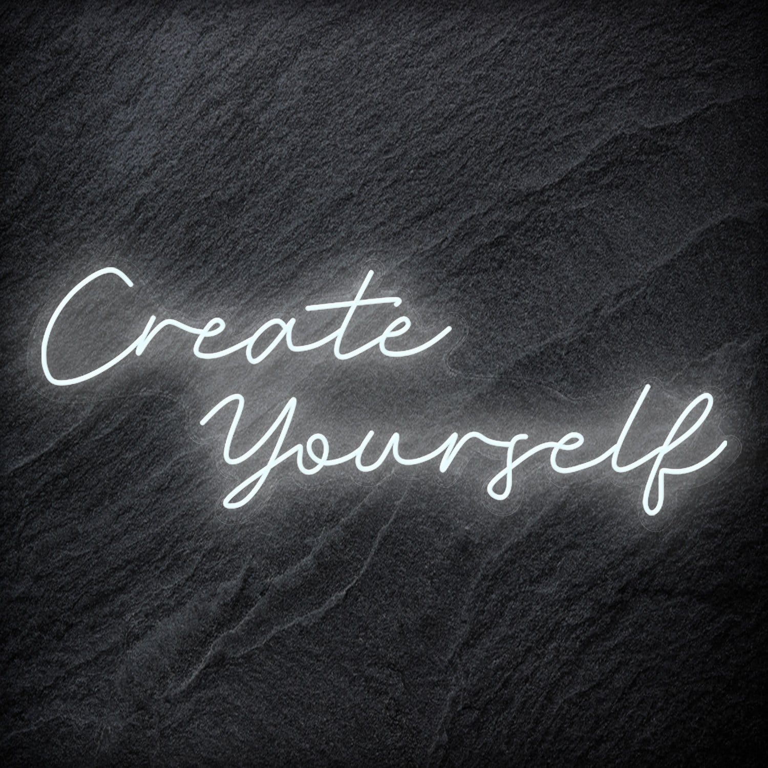 "Create Yourself" LED Neon Schriftzug Sign - NEONEVERGLOW