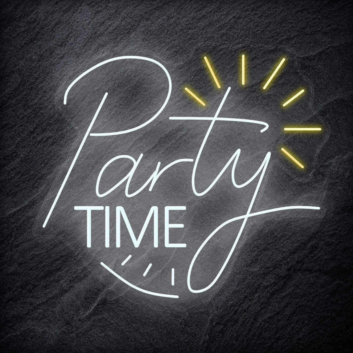 "Party Time" LED Neonschild Sign Schriftzug - NEONEVERGLOW