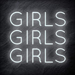 "Girls Girls Girls" LED Neon Schriftzug - NEONEVERGLOW