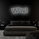 "WOW" LED Neonschild Sign Schriftzug - NEONEVERGLOW