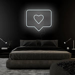 "Heart Herz Like" LED Neonschild Sign Schriftzug - NEONEVERGLOW