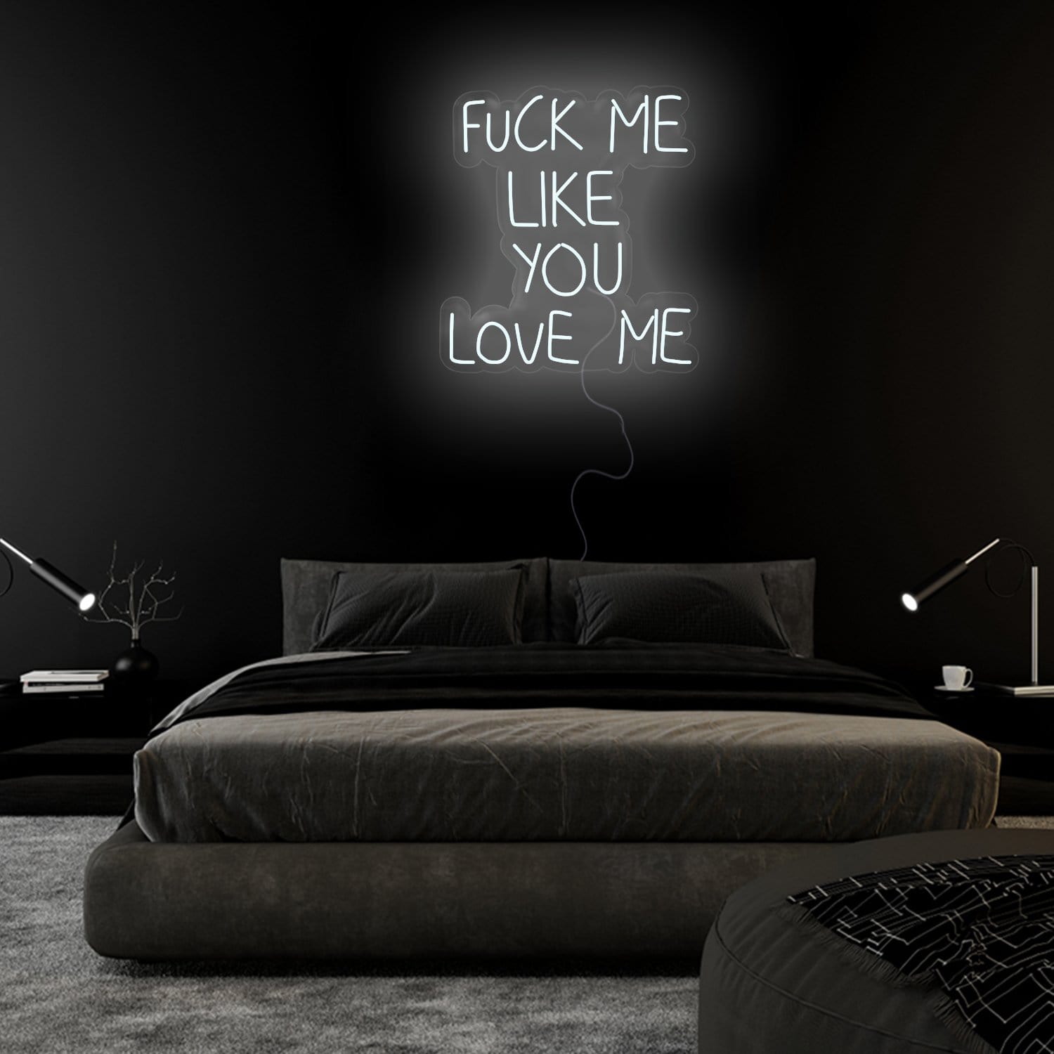 "Fuck Me Like You Love Me" LED Neon Sign Schriftzug - NEONEVERGLOW