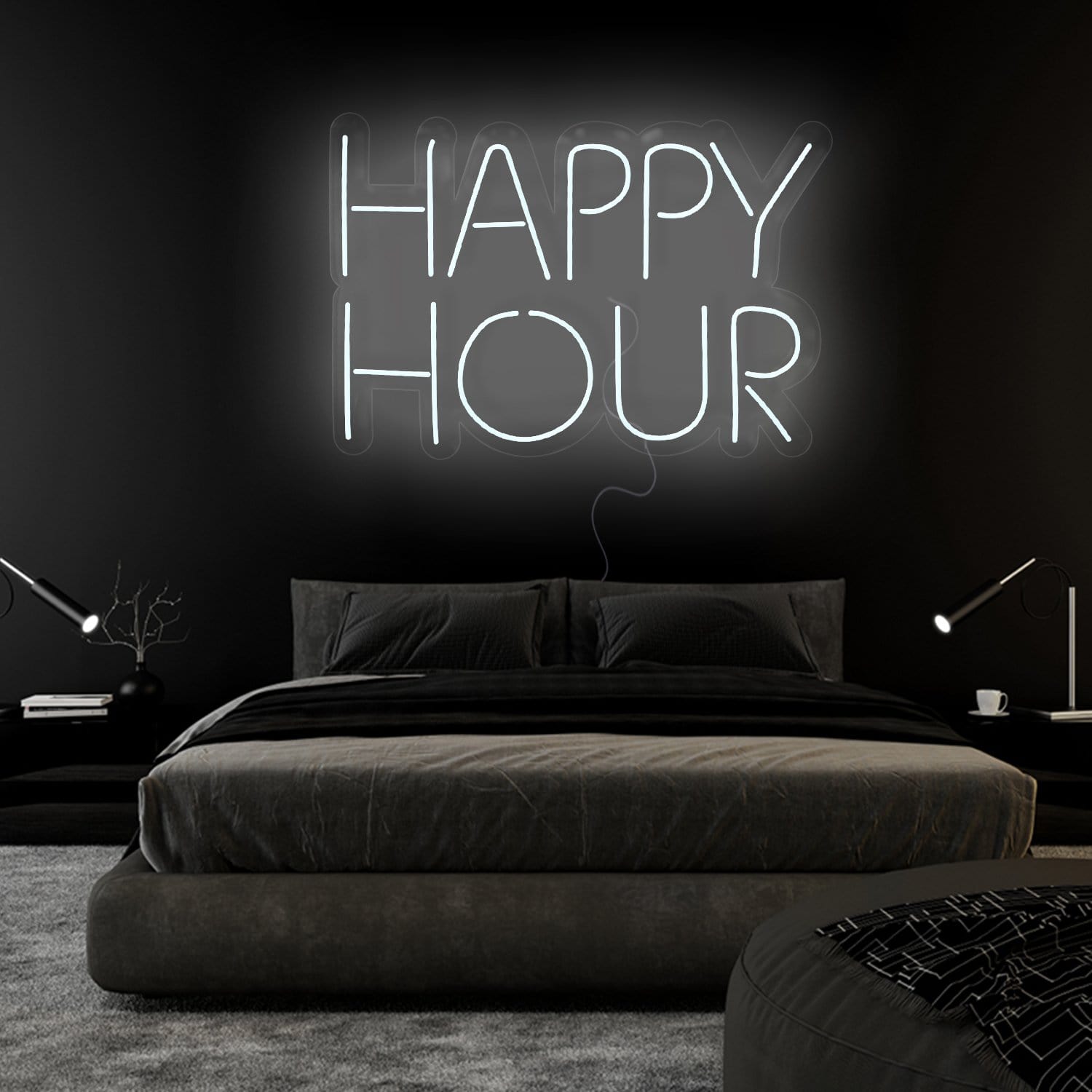 "Happy Hour" LED Neonschild Sign Schriftzug - NEONEVERGLOW