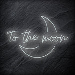 "To The Moon" LED Neonschild - NEONEVERGLOW