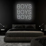 "Boys Boys Boys" LED Neon Sign Schriftzug - NEONEVERGLOW
