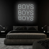 "Boys Boys Boys" LED Neon Sign Schriftzug - NEONEVERGLOW